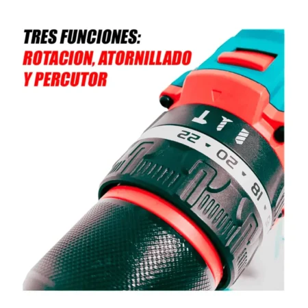 Taladro atornillador c/percutor brushless 20v 66nm total / tidli20668 - Imagen 3
