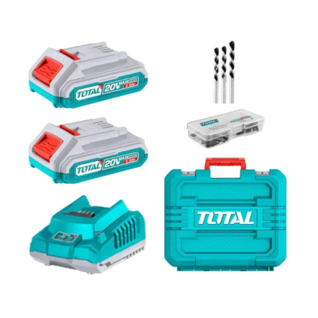 Taladro Percutor 76nm + 2 Baterías - Total TIDLI20768 - Imagen 3