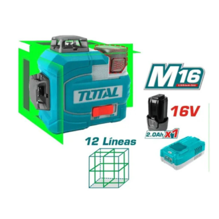 NIVEL LASER 12 LÍNEAS + ACCESORIOS TOTAL