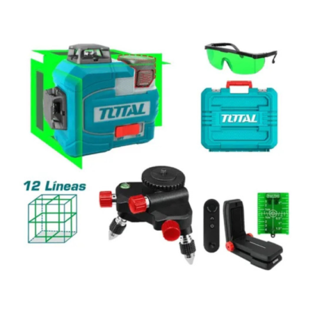 NIVEL LASER 12 LÍNEAS + ACCESORIOS TOTAL