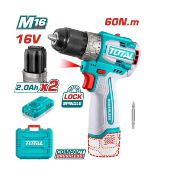 Taladro Atornillador Inalámbrico TOTAL TDLI16682 de 16V