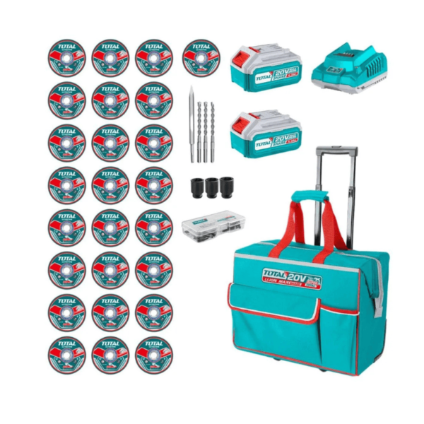 Combo Taladro + Amoladora + Llave de Impacto + Rotomartillo + Linterna TCKLI2058