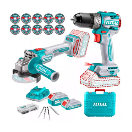 Combo Taladro de Impacto + Esmeril Angular - Total TCKLI20273