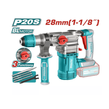 Taladro Percutor 66nm + Rotomartillo + Amoladora Industrial Total TOSLI241183 - Imagen 6