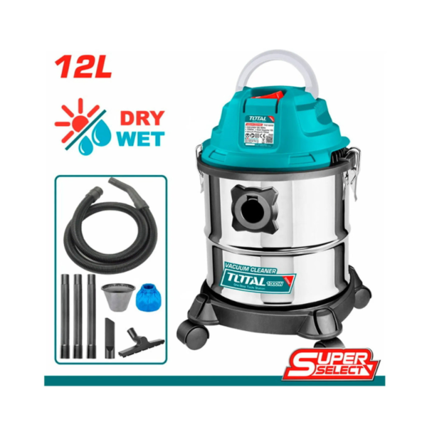ASPIRADORA 12L SUPER SELECT 1000W SECO HUMEDO LIMPIEZA TVC12202