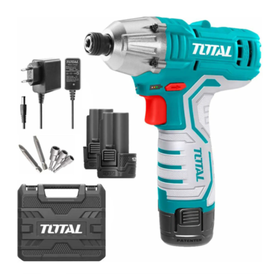 ATORNILLADOR DE IMPACTO 12V BATERÍAS Y ACCESORIOS TOTAL - TIRLI1201