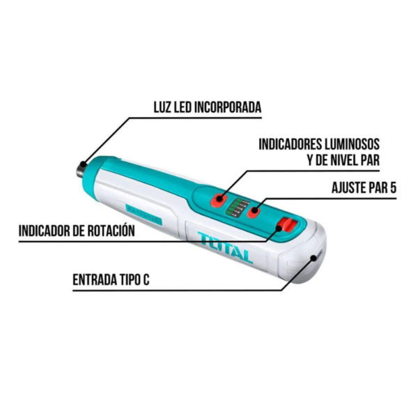 Destornillador Inalámbrico 4V 5 NmTotal TSDLI04062