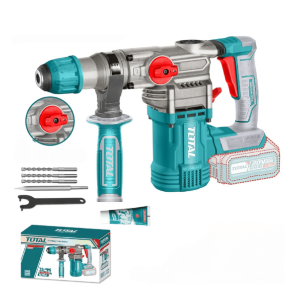 Rotomartillo SDS Plus 28mm 20V 4.5J – Brushless 3 Funciones | Total TRHLI20288