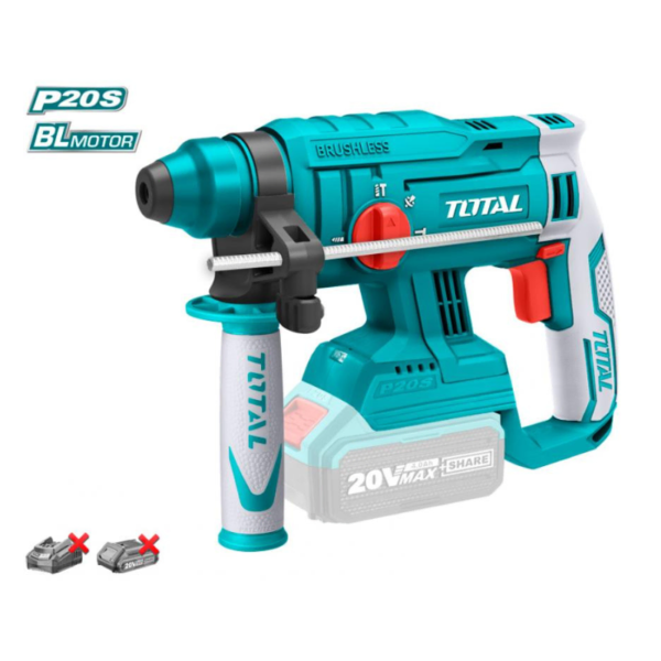 Rotomartillo Inalámbrico 20V – Motor Brushless | Total TRHLI2201
