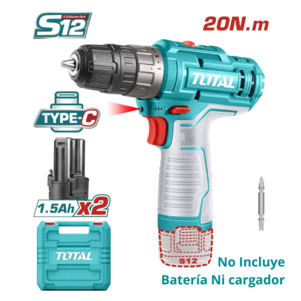 Taladro Inalámbrico Total 12V – TDLI12202