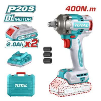 LLAVE DE IMPACTO 20V (12) +2 BATERÍAS 2,0AH (TOTAL)
