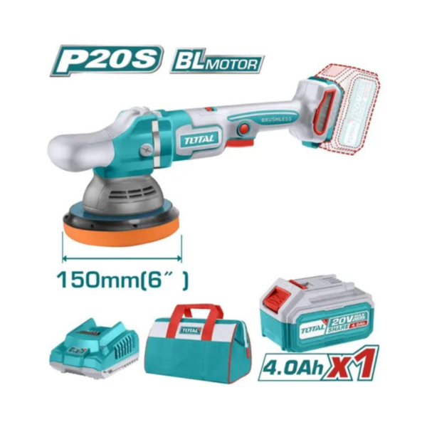 Pulidora Angular 20v 150mm 2000-45000rpm Brushless 1x4ah