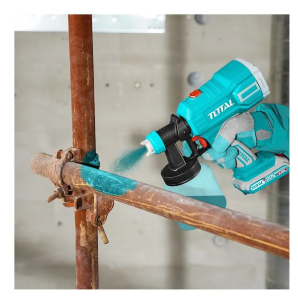 Pistola para Pintar 800 ml 20v Incluye Cargador y Bateria Total TSGLI20406