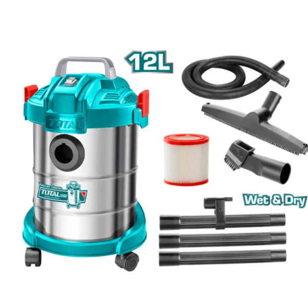 ASPIRADORA TOTAL ELÉCTRICA 800W 12L TANQUE METAL INDUSTRIAL TVC14122 ASPIRADORA