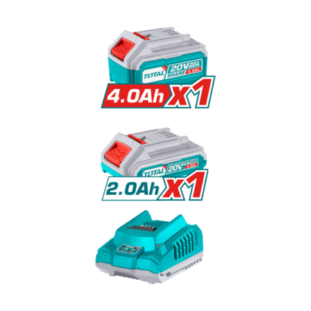 Kit de Herramientas TOTAL 20V TOSLI241196 con Pistola de Calor, Chicharra Inalámbrica y Lámpara LED - Imagen 2