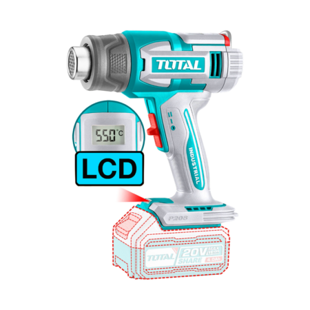 Kit de Herramientas TOTAL 20V TOSLI241196 con Pistola de Calor, Chicharra Inalámbrica y Lámpara LED - Imagen 4