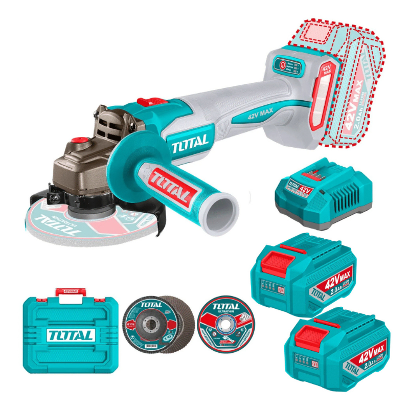 AMOLADORA ANGULAR 42V BRUSHLESS 1080W TOTAL -TAGLI4108112 2 AMOLADORA ANGULAR 42V BRUSHLESS 1080W TOTAL -TAGLI4108112 - Imagen 2