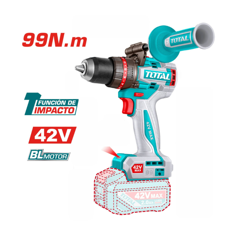 Taladro Atornillador Percutor Brushless 42V | 99 Nm - TIDLI429982 3 Taladro Atornillador Percutor Brushless 42V | 99 Nm - TIDLI429982 - Imagen 3
