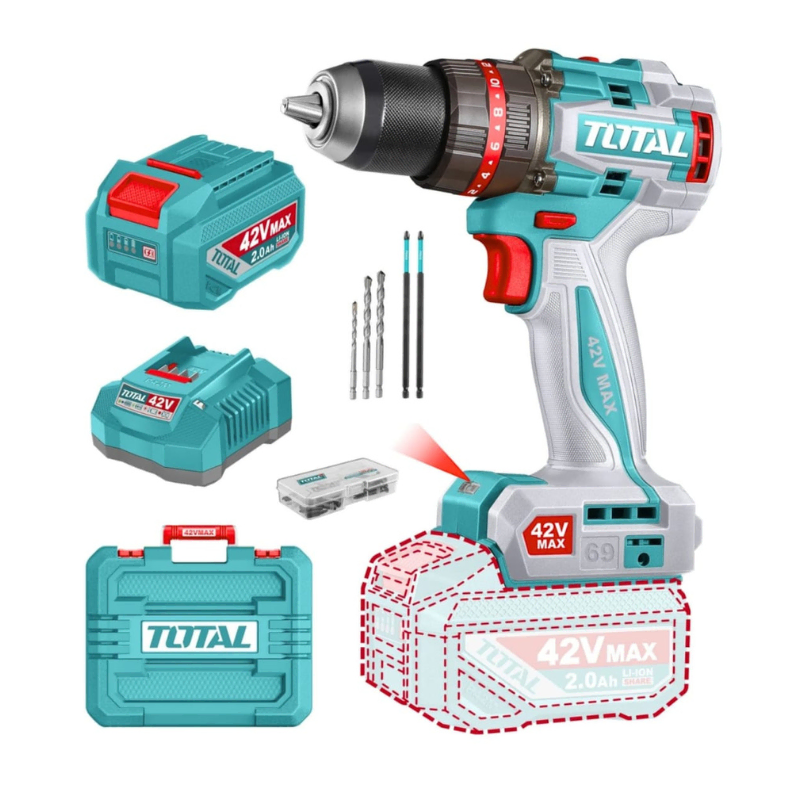 Taladro Percutor Atornillador 42v 69nm Total - TIDLI426981 2 Taladro Percutor Atornillador 42v 69nm Total - TIDLI426981 - Imagen 2