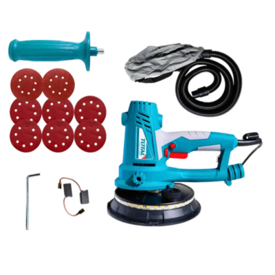LIJADORA DE PARED Y TECHO 750W 220V 180MM CON LUZ INDUSTRIAL -TDWS7501