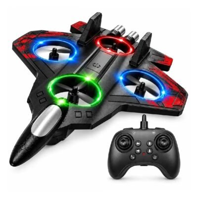 Dron Avión Power Gyro con Control Remoto, Luces LED y Giros 360°